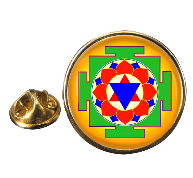 Krishna Yantra Round Pin Badge